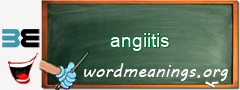 WordMeaning blackboard for angiitis